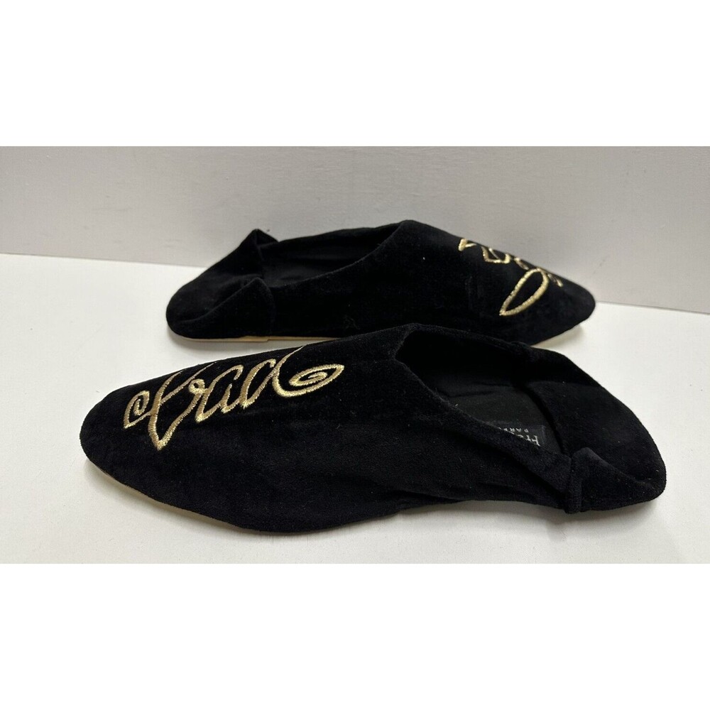 Fragonard Parfumeur Men Size Xl Velours Black Babouches With Gold Embroidery View 5